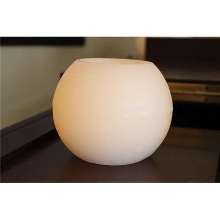 ECOGECKO EcoGecko 87003 8 in. Wax Moonsphere LED Flameless Candle with 5 Hour Timer 87003